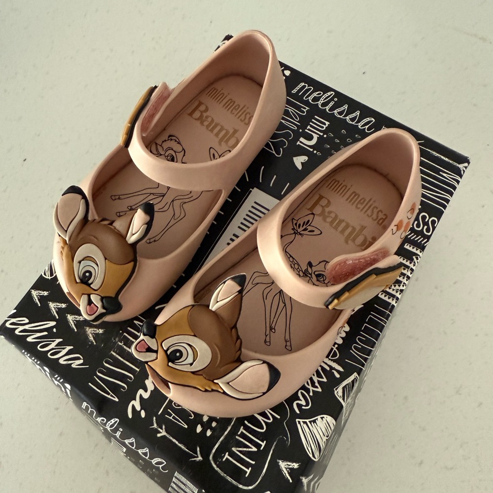 Adorable Mini Melissa Bambi Shoes Size 5